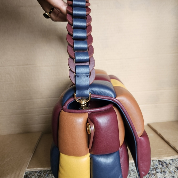 Kate Spade Dark Merlot Multicolor Quilted Leather Boxxy Bag - Picture 3 of 11